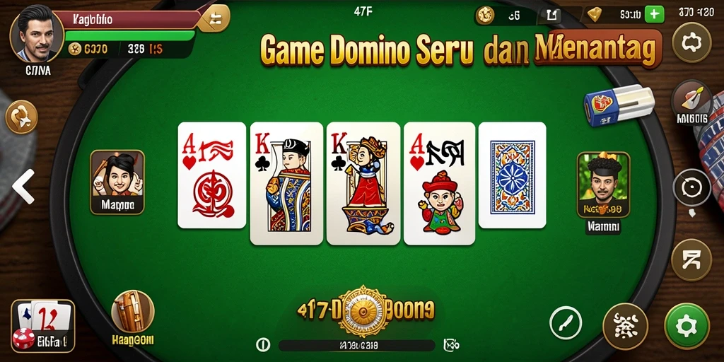 Screenshot gameplay 47F menampilkan aksi permainan Domino yang menarik.