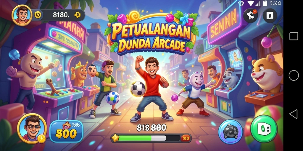 Tampilan gameplay aksi cepat dan penuh warna dari 8180.