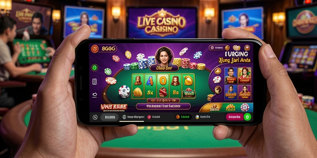 Tampilan gameplay menarik dari aplikasi Live Casino 8G8G.