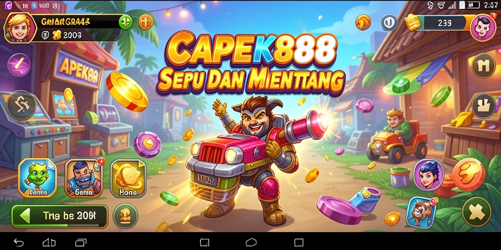 Tampilan gameplay APEK88 yang seru dan menantang.