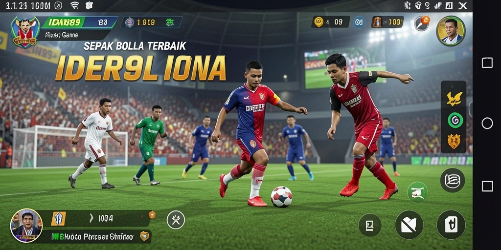 Tangkapan layar IDN89 menampilkan aksi seru dalam permainan sepak bola.