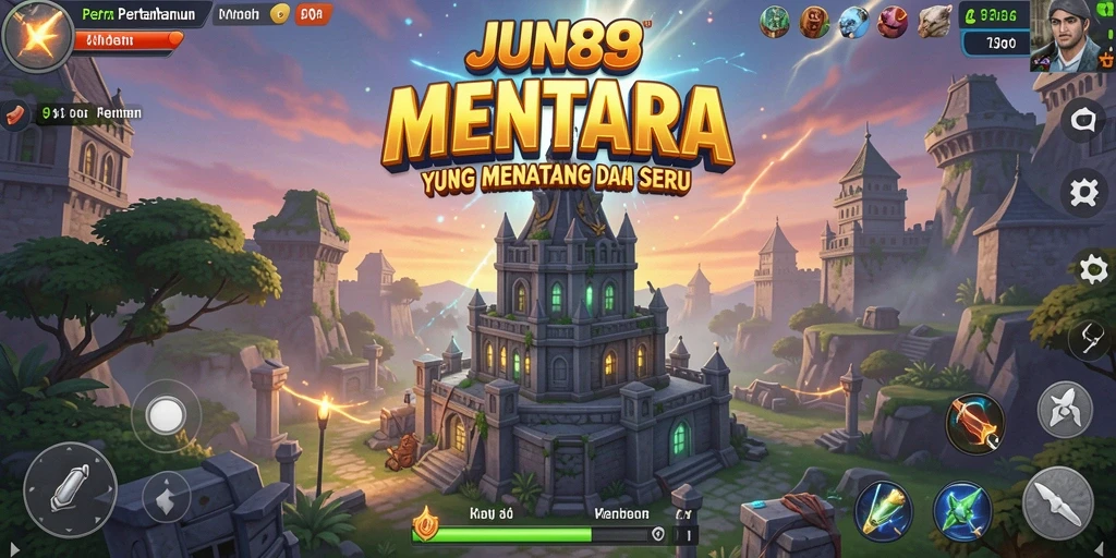 Gameplay seru JUN88 menampilkan strategi Tower Defense yang mendebarkan.