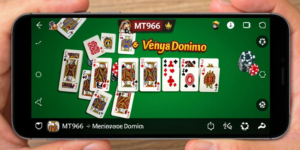 Tampilan permainan Domino yang menarik dan interaktif dalam MT966.