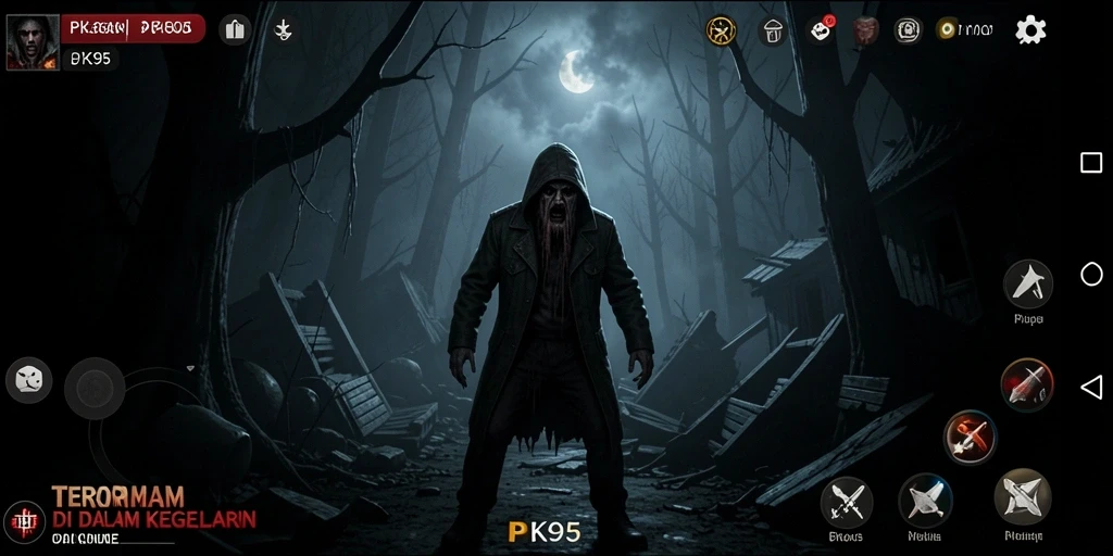 Gameplay menyeramkan dengan suasana yang mencekam dan penuh ketegangan.