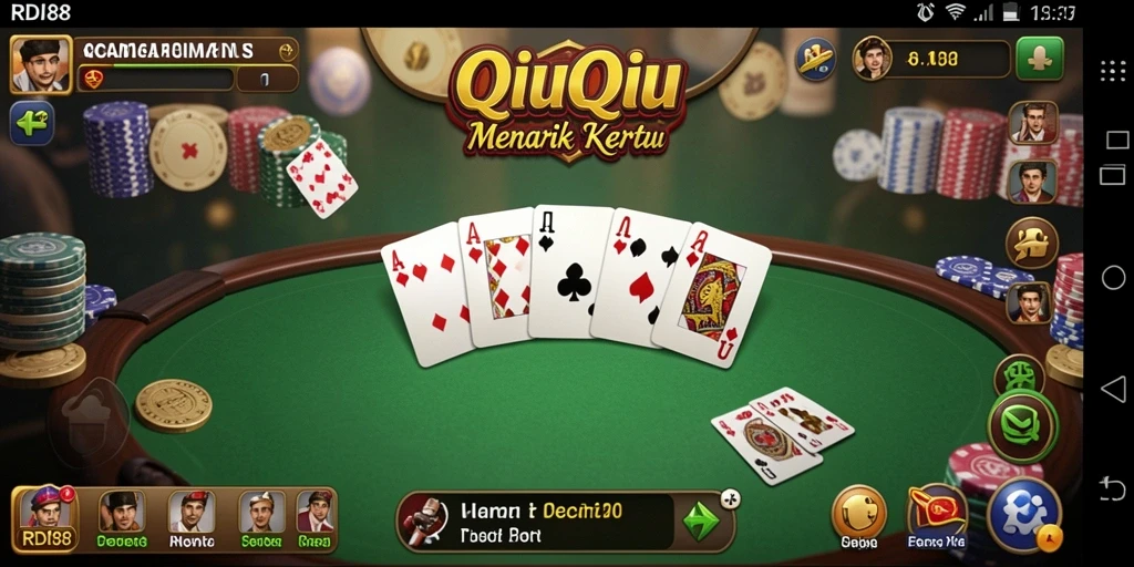 Tampilan gameplay QiuQiu RDI88 yang seru dan menantang.
