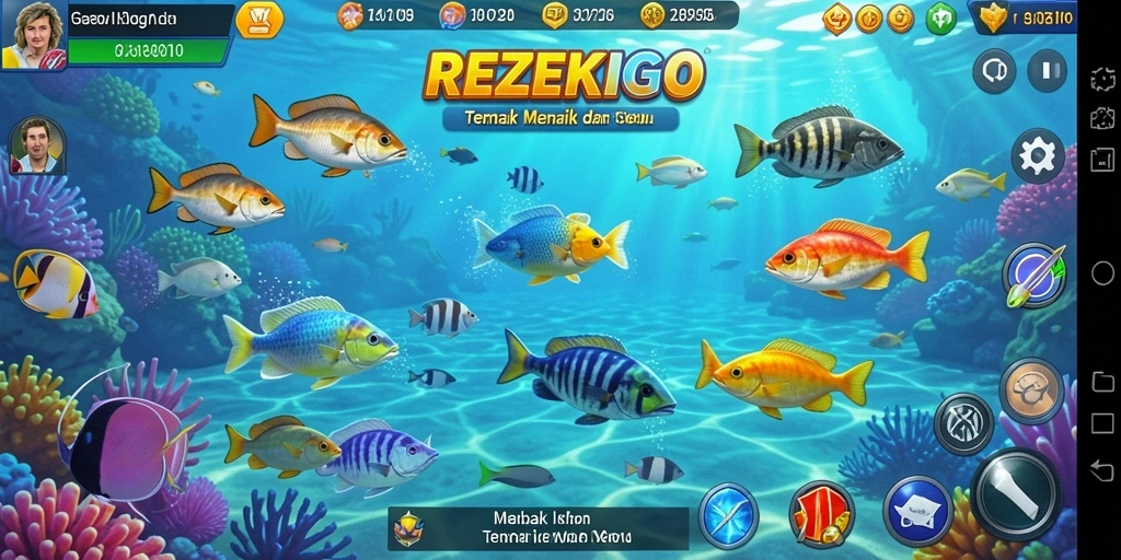Screenshot gameplay seru Tembak Ikan REZEKIGO.