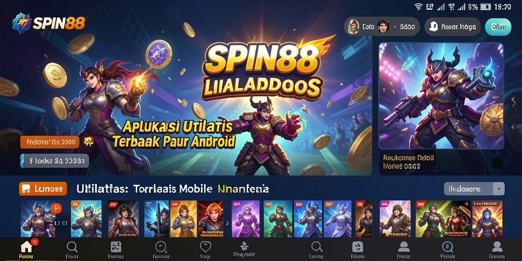 Tampilan utama SPIN88 yang intuitif dan fungsional.