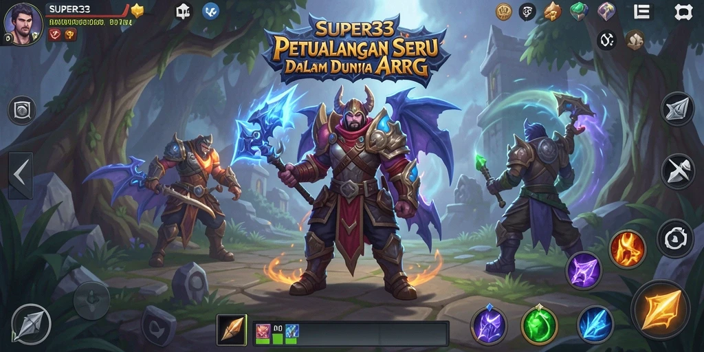 Tampilan seru dari gameplay ARPG dalam SUPER33 yang menarik.