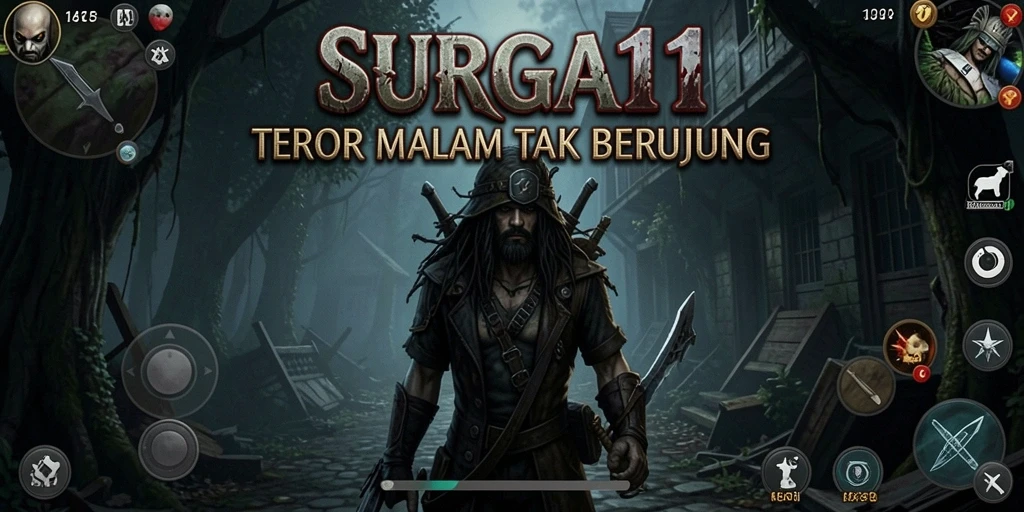 Screenshot utama SURGA11 dengan gameplay yang menegangkan dan menakutkan.